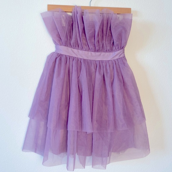 NWT THIRTY-THIRTY LAVENDER TULE MINI DRESS SIZE SMALL‎ - Picture 2 of 10